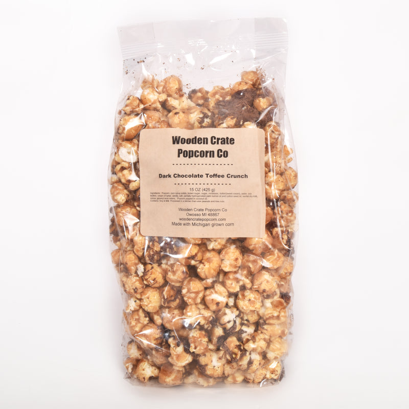 Dark Chocolate Toffee Crunch Popcorn