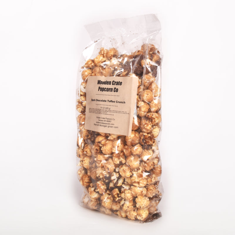 Dark Chocolate Toffee Crunch Popcorn